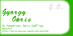 gyorgy opris business card